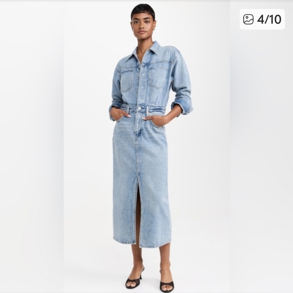 Levi's Light Blue Denim Maxi Dress - Picture 5 of 9